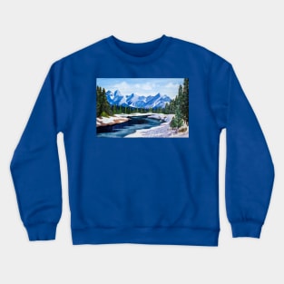 Stream near the Rockies Crewneck Sweatshirt